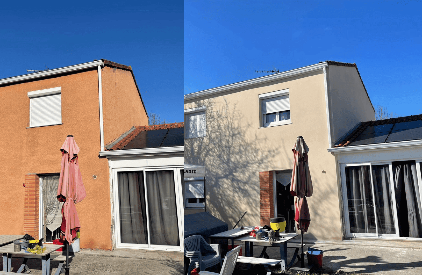 Ravalement de façade avant / après à Toulouse