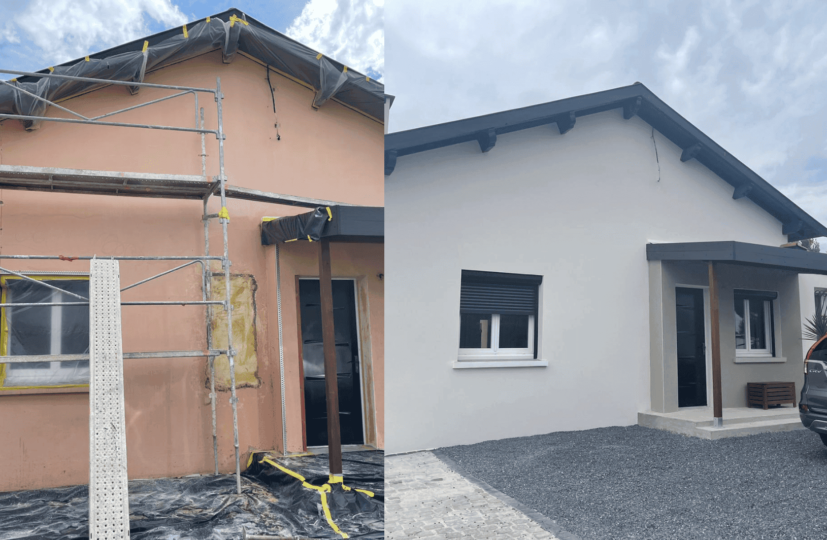 Rénovation de façade avant / après à Toulouse