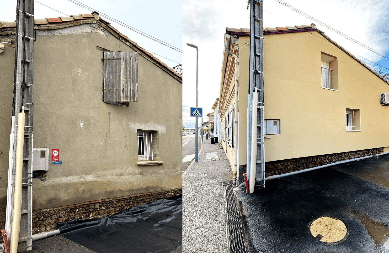 Ravalement de façade avant / après en Haute-Garonne